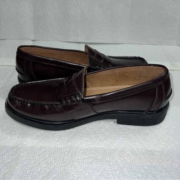 Nunn Bush Kent Men's Moc Toe Penny Loafer Burgundy Leather Dress Shoes Size 9.5M - Picture 7 of 11